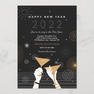 New Year Toast Invitation