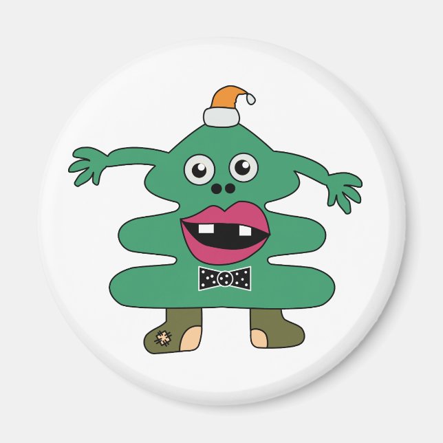 New Year Tree Monster Custom Magnet (Front)