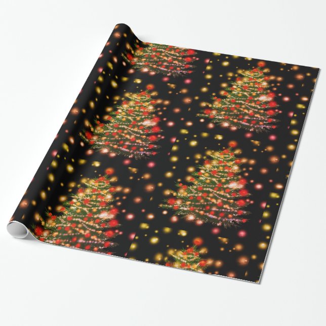 New Year tree  Wrapping Paper (Unrolled)
