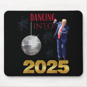 New Year Trump Dancing Into 2025 Funny Party Count Mouse Pad