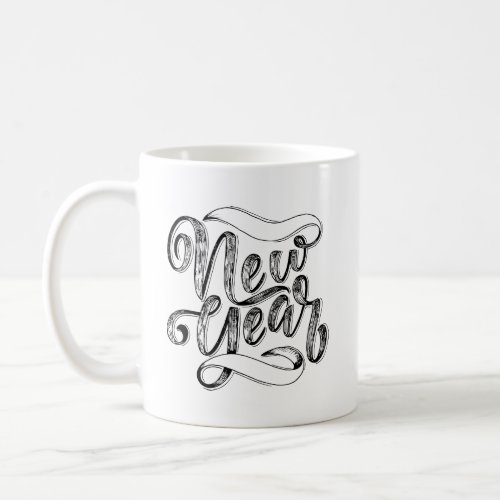 New Year Typography Mug