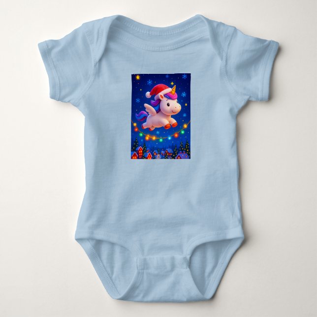  New Year Unicorn, Author Natasha Us   Baby Bodysuit (Front)