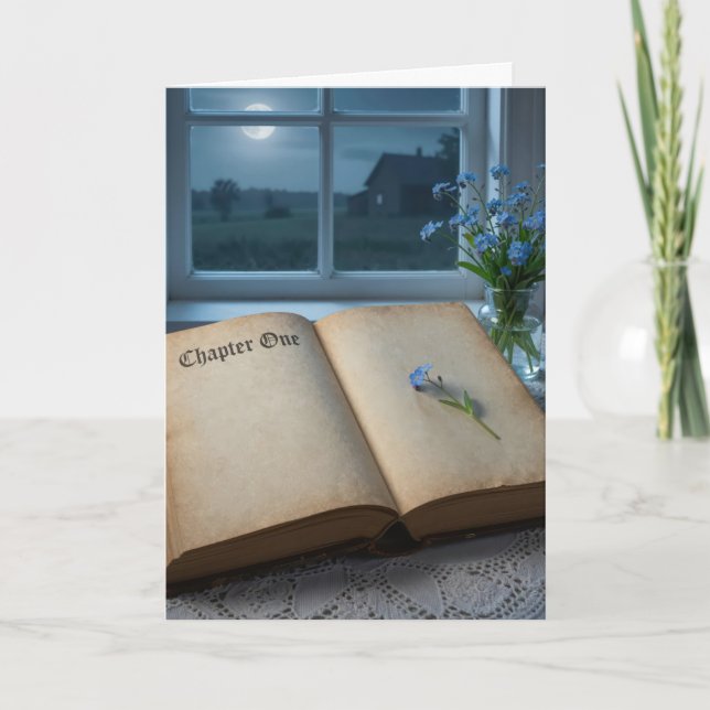 New Year Vintage Journal In Moonlight Card (Front)