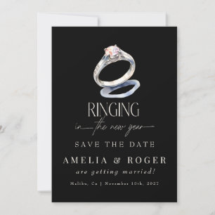 New Year Wedding Save the Date Photo Invitation