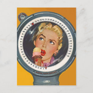 New Year Weight Resolution PC Postcard Vintage