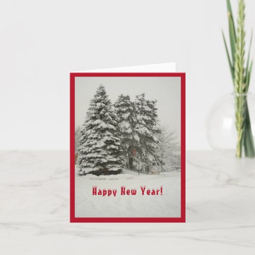 New Year Winters Wonderland of snow Card
