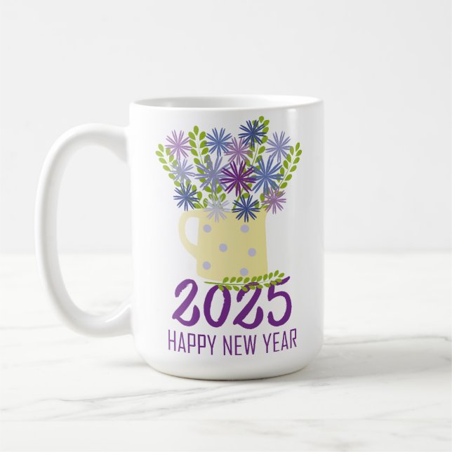 New Year Wishes 2025 Coffee Mug (Left)
