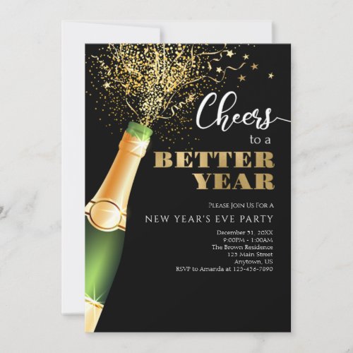 New Years 2020_2021 Cheers To A Better Year Invitation