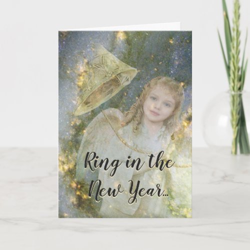 New Years Angel Blessing Holiday Card