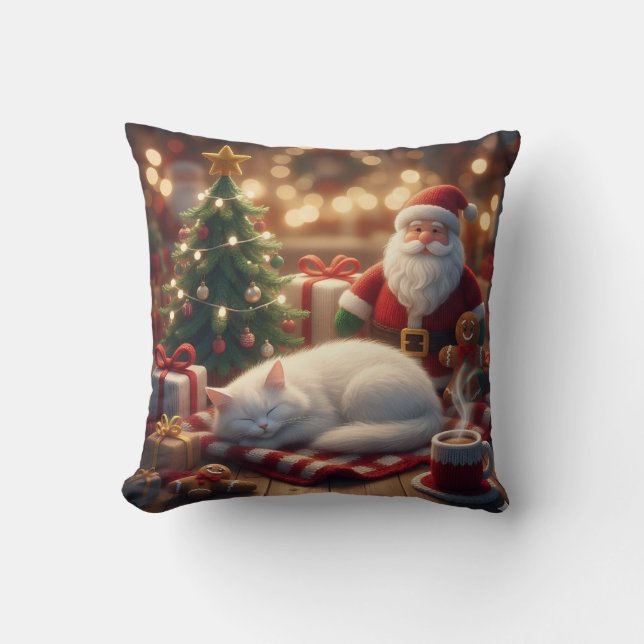 New Year's atmosphere Throw Pillow (Front)