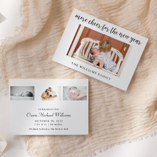 New Years Baby Budget Birth Announcement Card