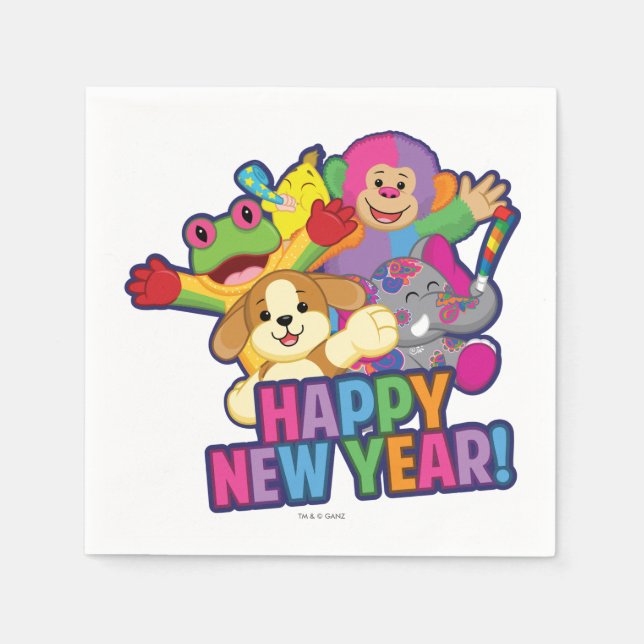 New Years Balloons Napkins (Front)