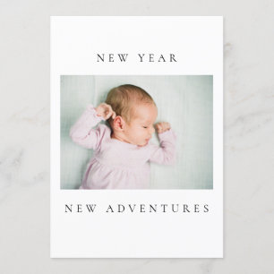 New Years & Birth Announcement Combo Card