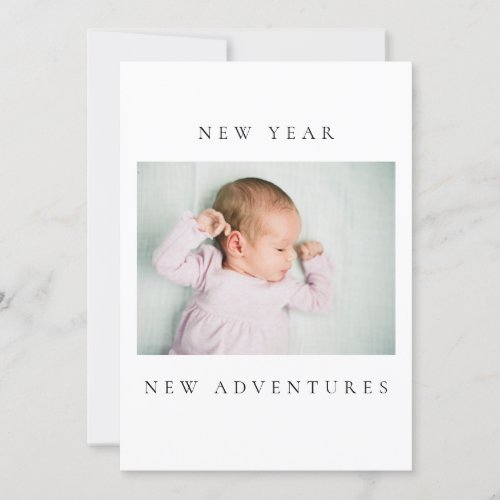 New Years  Birth Announcement Combo Card