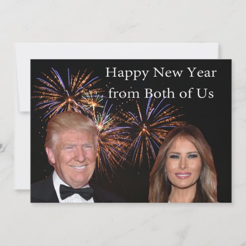 New Years card from Donald and Melania Trump