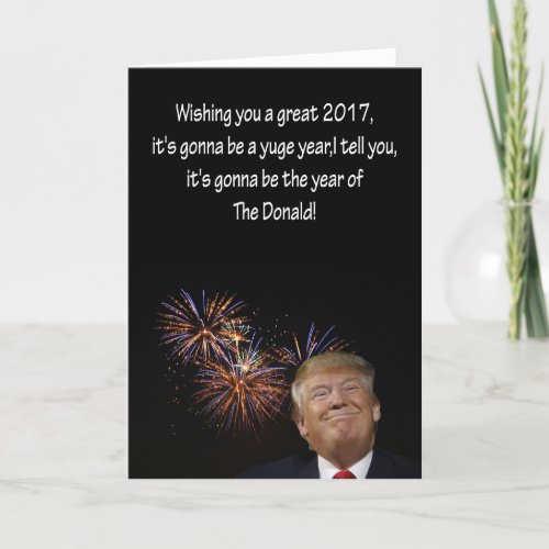New Years card from Donald J Trump