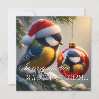 New Year's card with a bird