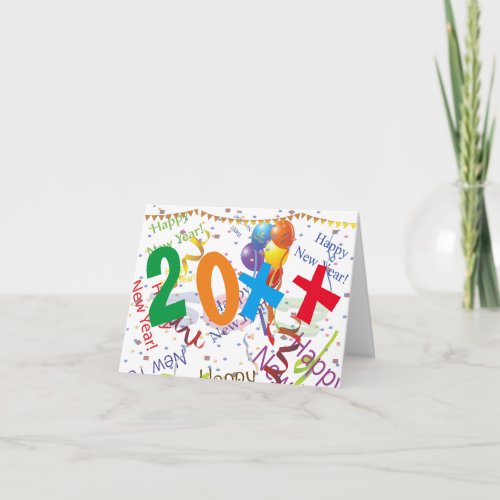 New Years Celebration 4 Holiday Card