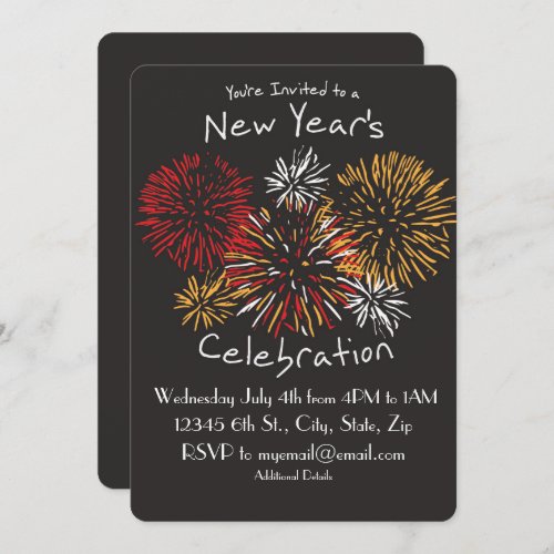 New Years Celebration Invitation