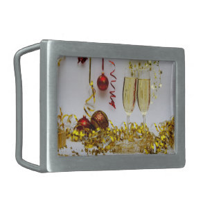 New Year's celebration SlipperyJoe's champagne spa Belt Buckle