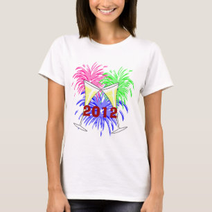New Year's Champagne And Fire Works Shirt