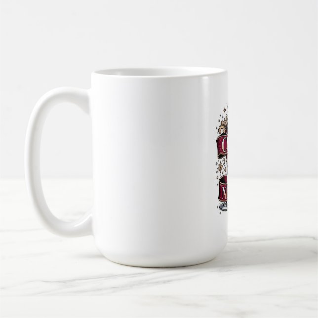 New Year's Champagne T-Shirt, Premium Ornate Toast Coffee Mug (Left)