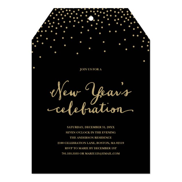 New Year's Confetti | Holiday Party Invitation