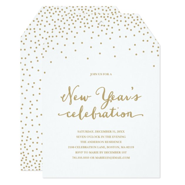 New Year's Confetti | Holiday Party Invitation