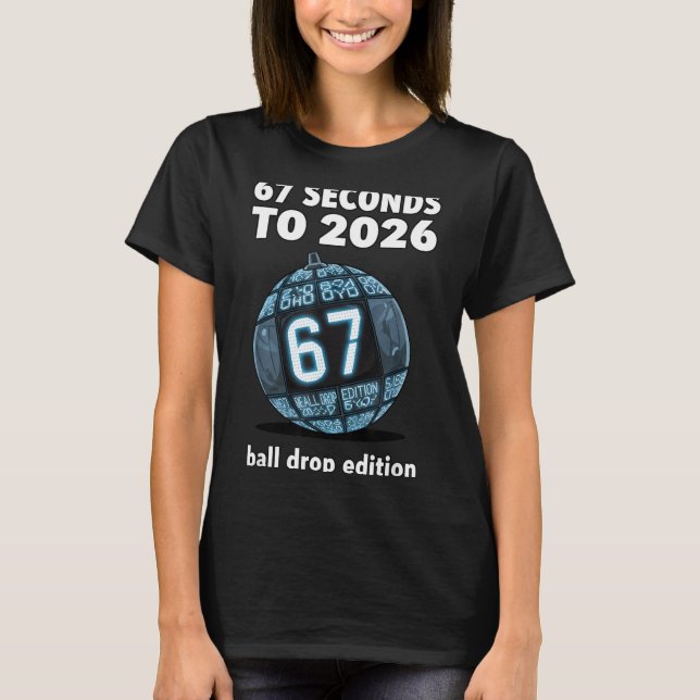 New Year's Day Ball Drop Countdown Funny Brainrot  T-Shirt (Front)