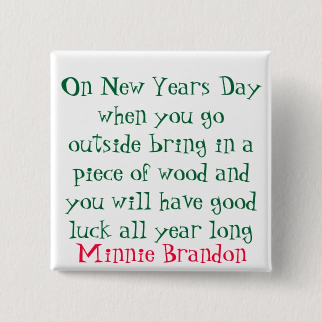 New Years Day Button (Front)