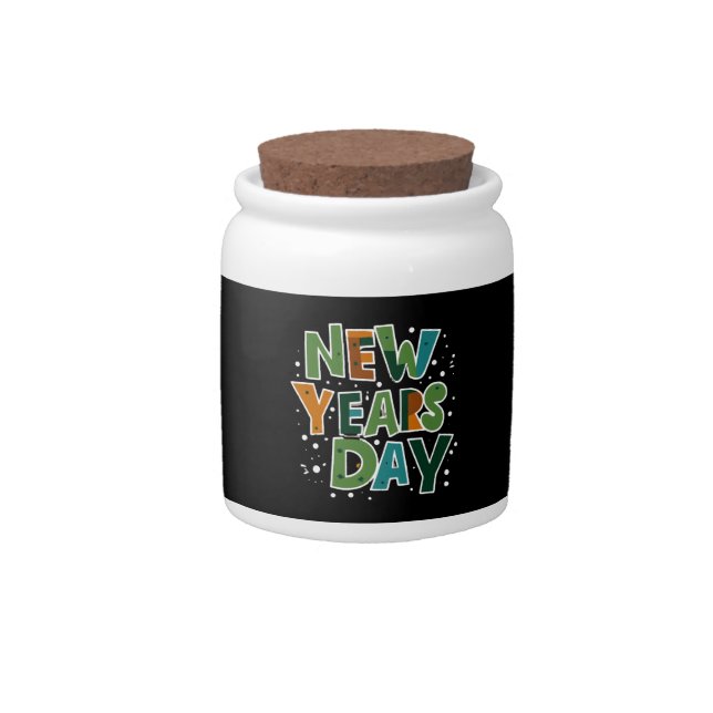 New Year's Day Candy Jar (Front)