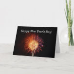 New Year's Day Fireworks Holiday Card