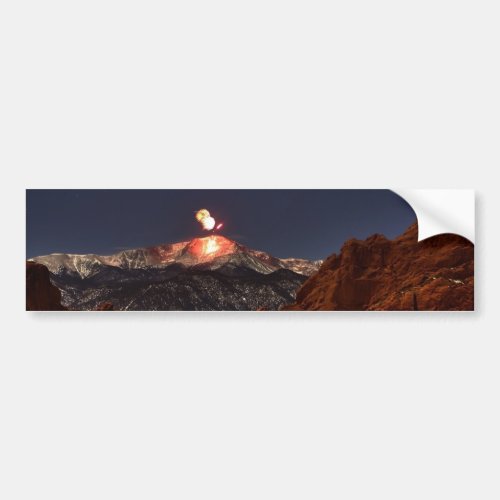 New Years Day Fireworks on the top of Pikes Peak Bumper Sticker