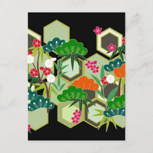 New Year's Day Japan Japanese Style Holiday Postcard