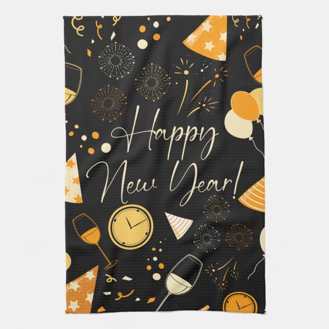 New Year's Day Kitchen Towel (Vertical)