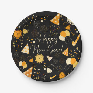 New Year's Day Paper Plates