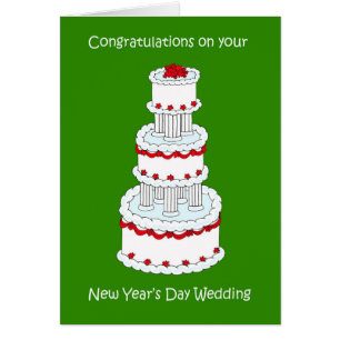 New Year's Day Wedding Congratulations Cards