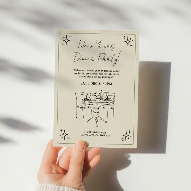 New Years Dinner Party Invitation (Creator Uploaded)