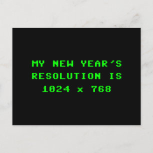 New Year's Display Resolution 1024x768 Holiday Postcard