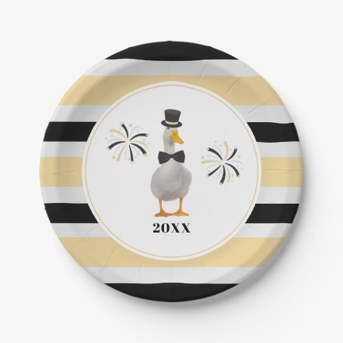 New Years Duck Paper Plates