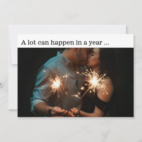New Years Engagement Announcement Photo Card