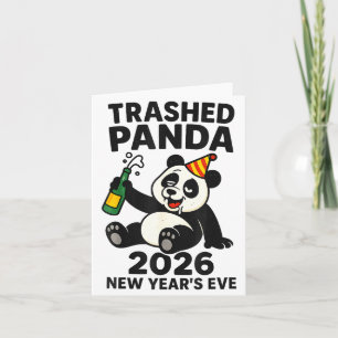 New Years Eve 2026 Trashed Panda Premium  Card
