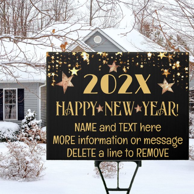 New Years Eve 2-Sided, 18x24 Outdoors Yard Sign (Creator Uploaded)