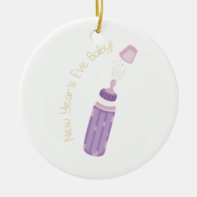 New Year's Eve Baby! Ceramic Ornament (Front)