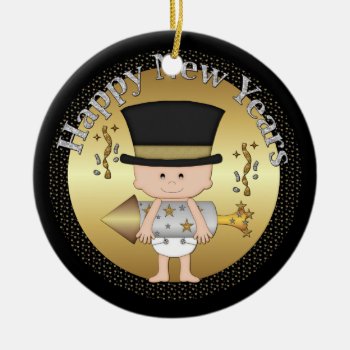 New Years Eve Baby Ornament Add Date by doodlesfunornaments at Zazzle