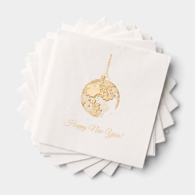 New Year's Eve Ball Foil Napkins (Insitu (Stacked))