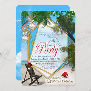 New-Years Eve Beach Party Invitation