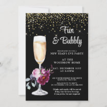 New Year's Eve Black Party Invitation