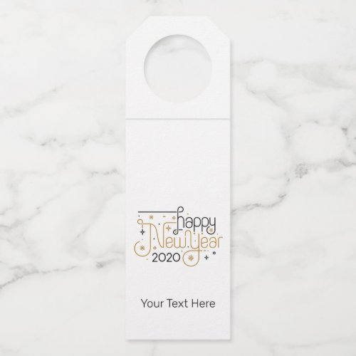 New Years Eve Bottle Tag 2020 Custom Party Favors