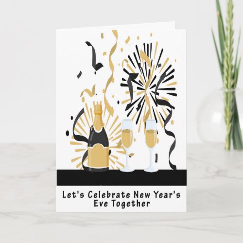 New Years Eve Card to Celebrate Together 